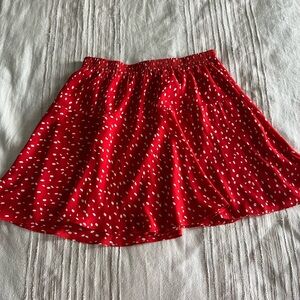Banana Republic red polka dot skirt size M